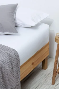 Textura Bajera algodón percal. Cama 150-160cm. blanco Outlet