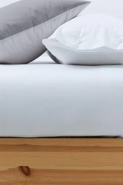Textura Bajera algodón percal. Cama 80-90cm. blanco Outlet