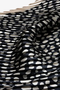 Vilanova Bandana Plisada Estampada Bicolor Negro Hot