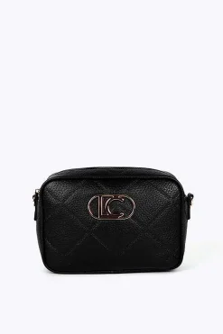 Lola Casademunt Bandolera monograma Negro Sale