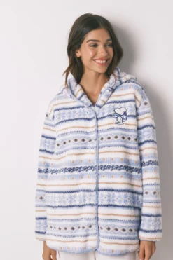 Women'secret Bata capucha Snoopy cenefas estampado Outlet