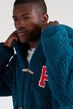 Admas Bata corta borrego Paddington para hombre azul New