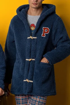 Admas Bata corta borrego Paddington para hombre azul New