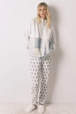 Women'secret Bata corta borreguito patchwork marfil Best