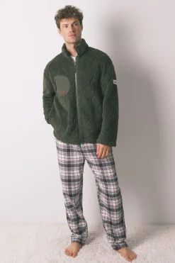 Women'secret Bata corta hombre borreguito verde Hotwheels kaki New