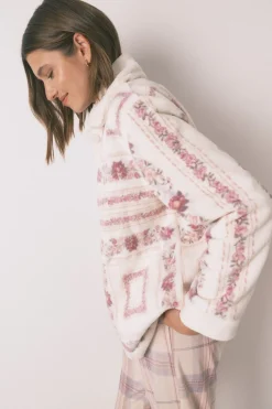 Women'secret Bata corta polar rosa Discount