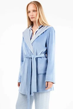 Gisela Bata micropolar celeste azul Online