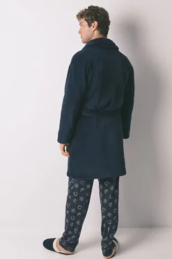 Women'secret Bata midi hombre polar azul Sale