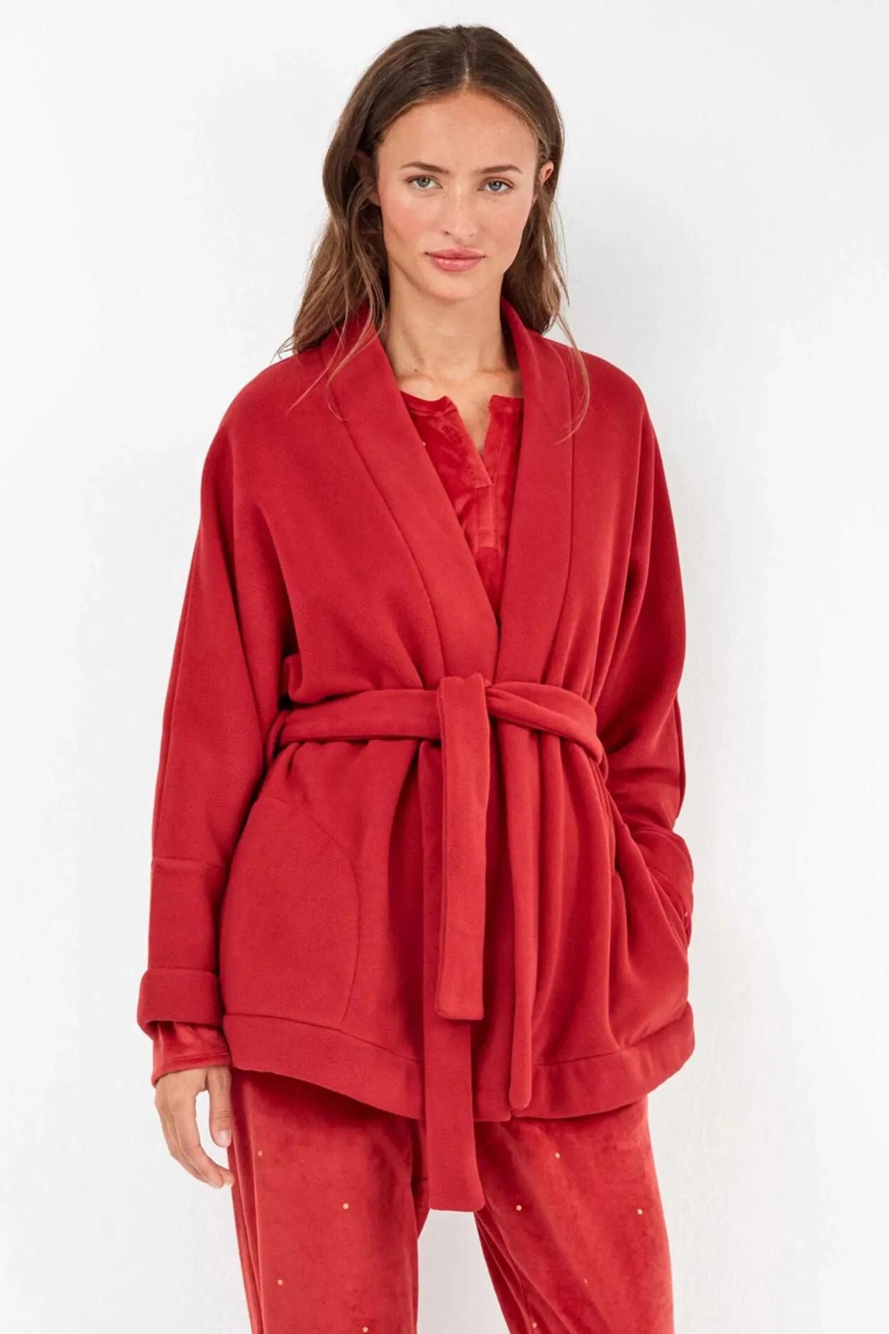 Gisela Bata pelo color rojo estampado Sale