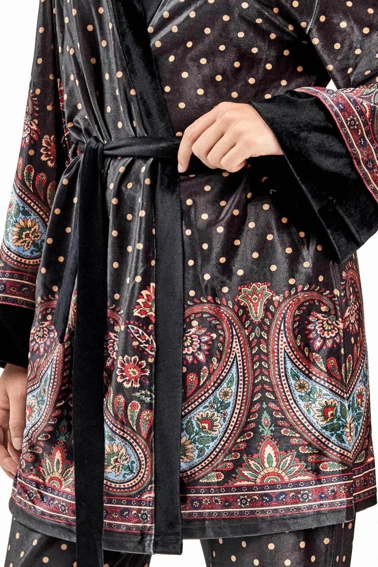 Gisela Bata tipo kimono terciopelo blanco Sale