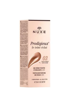 Nuxe BB Cream Hidratante con Color 24H, Prodigieux® le teint éclat 30ml - Tono oscuro Estampado blanco Discount