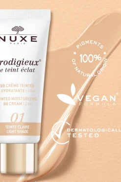 Nuxe BB Cream Hidratante con Color 24H, Prodigieux® le teint éclat 30ml - Tono claro Estampado blanco Outlet