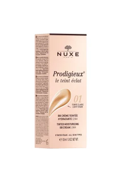 Nuxe BB Cream Hidratante con Color 24H, Prodigieux® le teint éclat 30ml - Tono claro Estampado blanco Outlet