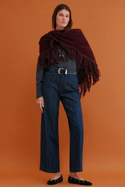 Hoss Intropia Begoña. Vaqueros wide leg Azul marino Clearance