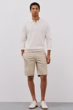 Cortefiel Bermuda chino estampada Beige