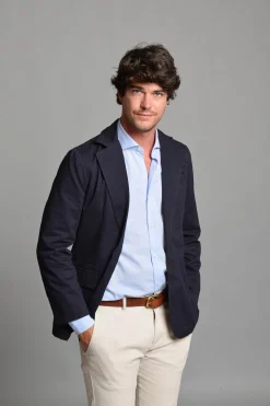 Cloking Blazer Casual Azul marino Clearance