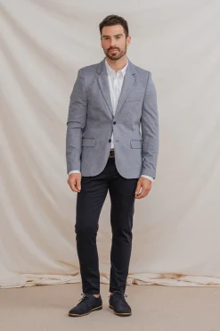 Celopman Blazer Casual Mezcla azul