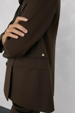 Pedro del Hierro Blazer chocolate doble botonadura Marr&oacute;n Clearance
