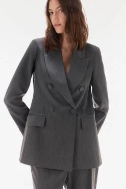 TFP by Tamara Falcó Blazer cruzada Gris Clearance