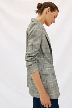 Cortefiel Blazer cuadros Estampado gris Clearance