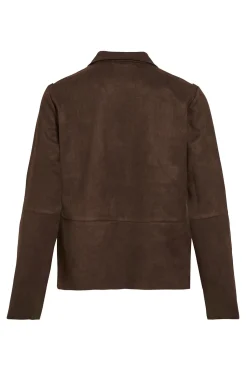 Vila Blazer de ante con botones Marr&oacute;n oscuro Outlet