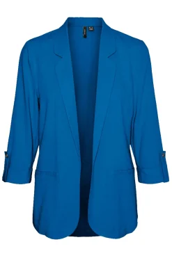 Vero Moda Blazer de mujer abierta con solapa Azul
