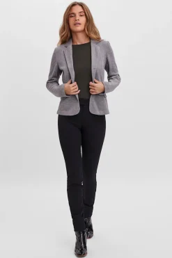 Vero Moda Blazer de mujer manga larga con bolsillos Gris oscuro Sale