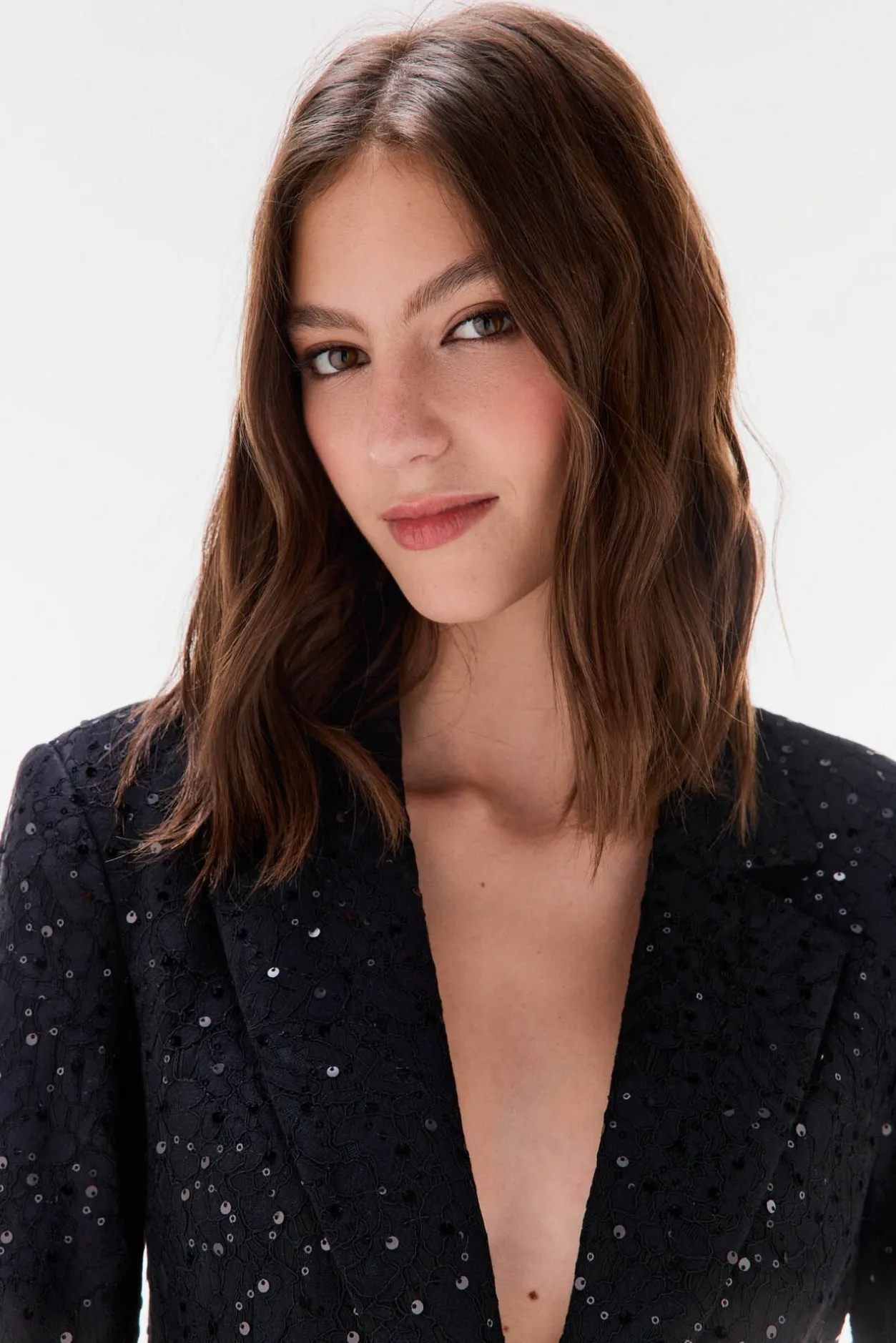 TFP by Tamara Falcó Blazer entallada de lentejuelas Negro Clearance