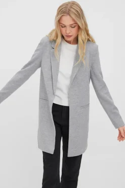 Vero Moda Blazer manga larga con bolsillos Gris Hot