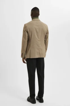 Selected Blazer slim fit elaborada con materiales reciclados Marr&oacute;n Online