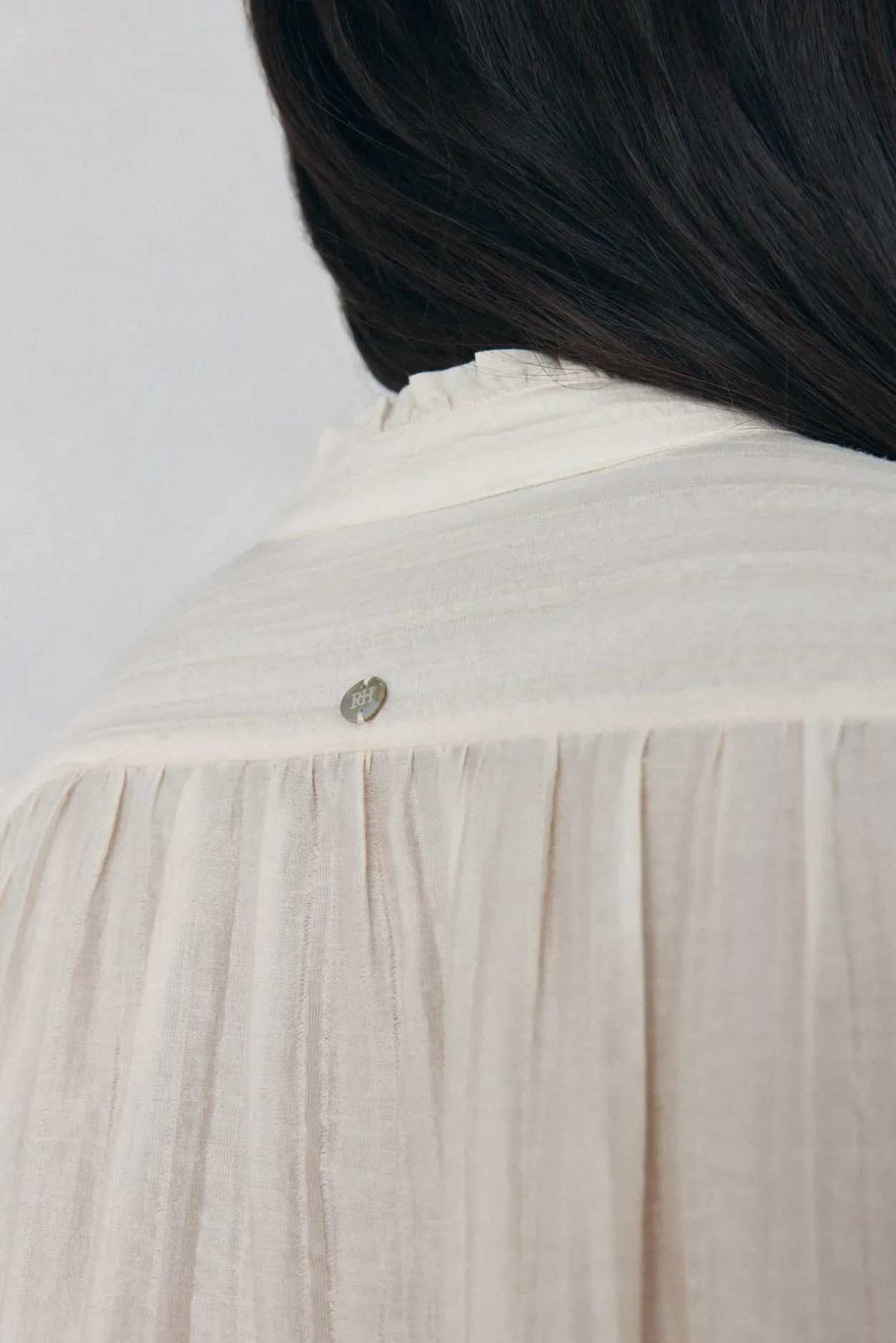 Pedro del Hierro Blusa amplia lisa Beige Clearance