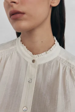 Pedro del Hierro Blusa amplia lisa Beige Clearance