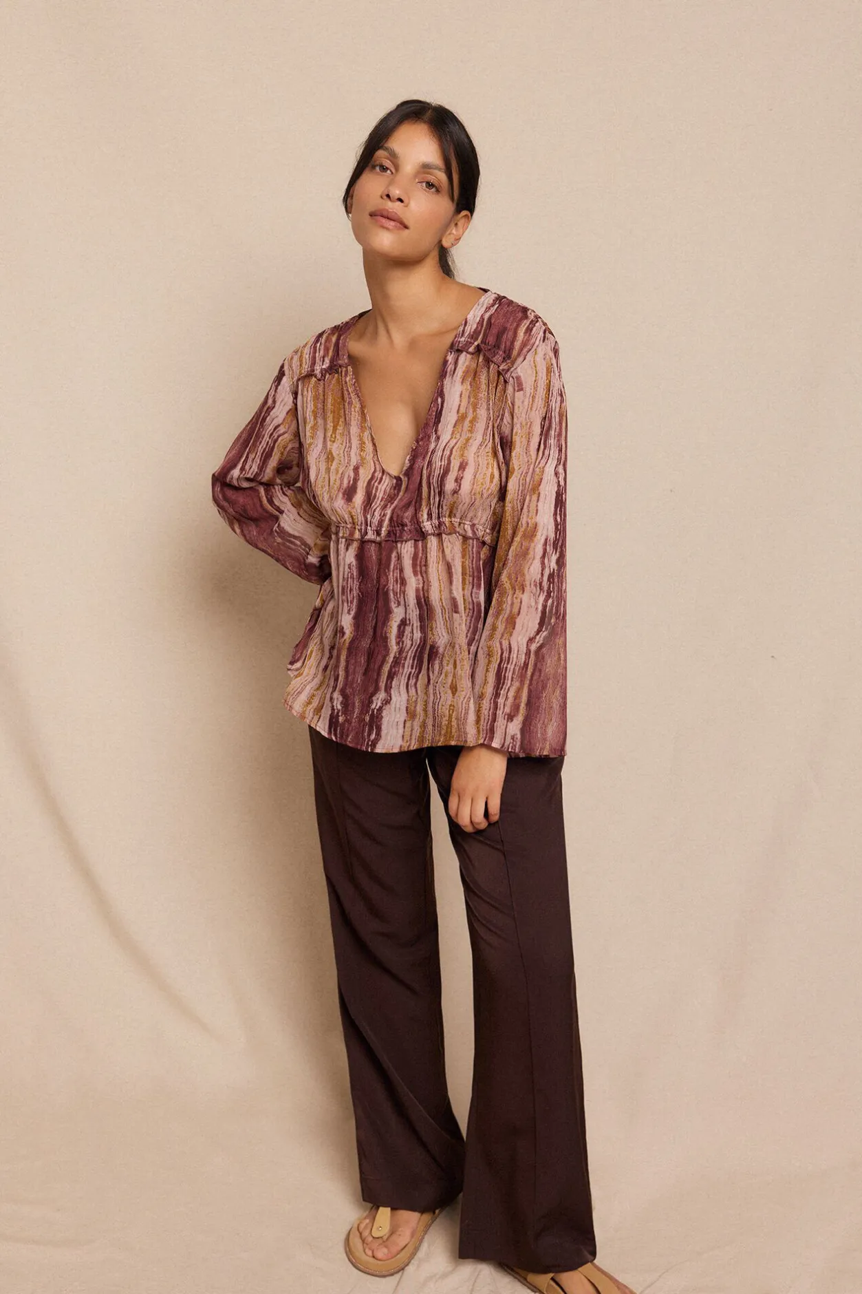 Slowlove Blusa asimetrica Multicolor Hot