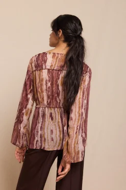 Slowlove Blusa asimetrica Multicolor Hot