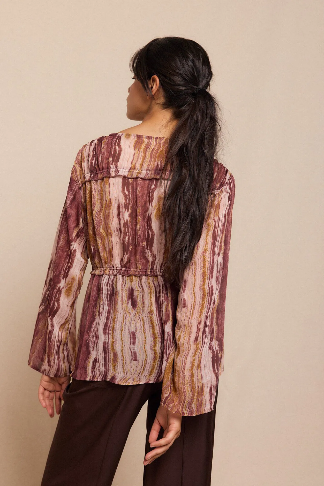 Slowlove Blusa asimetrica Multicolor Hot