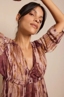 Slowlove Blusa asimetrica Multicolor Hot