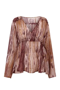 Slowlove Blusa asimetrica Multicolor Hot