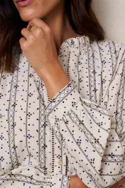 Polín Et Moi Blusa bordados Debi Beige Discount