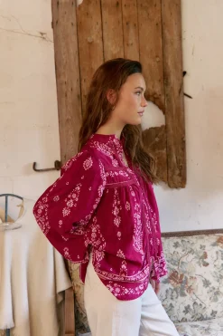 Jaase Blusa Bree estampado Amalie Estampado granate Best