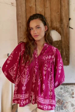 Jaase Blusa Bree estampado Amalie Estampado granate Best