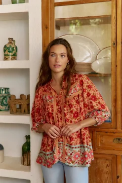 Jaase Blusa Bree estampado Lilliana Estampado naranja