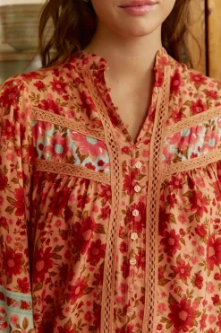 Jaase Blusa Bree estampado Lilliana Estampado naranja