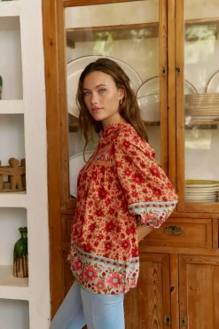 Jaase Blusa Bree estampado Lilliana Estampado naranja