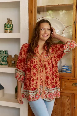 Jaase Blusa Bree estampado Lilliana Estampado naranja