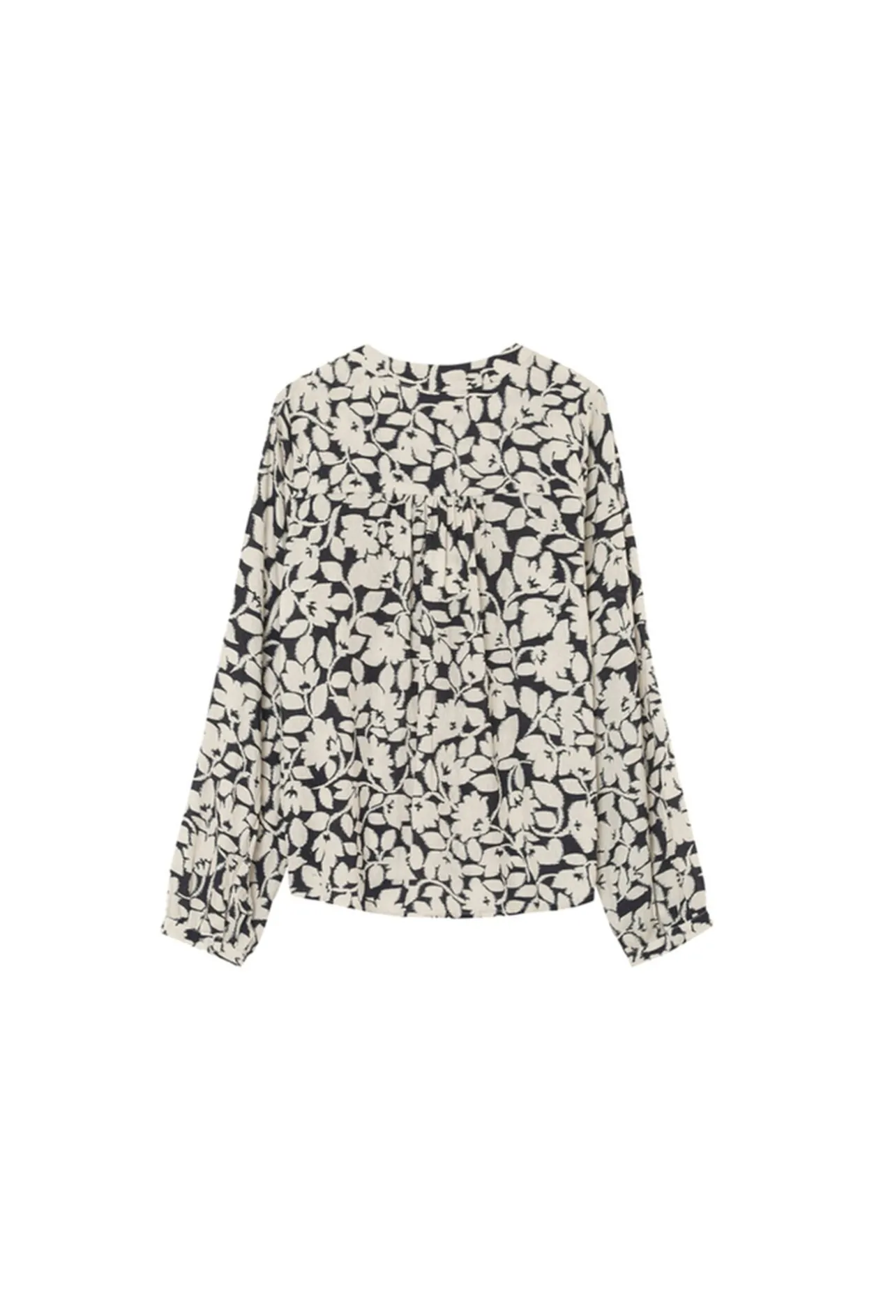 Grace & Mila Blusa con corte regular de mangas largas Estampado beige Sale