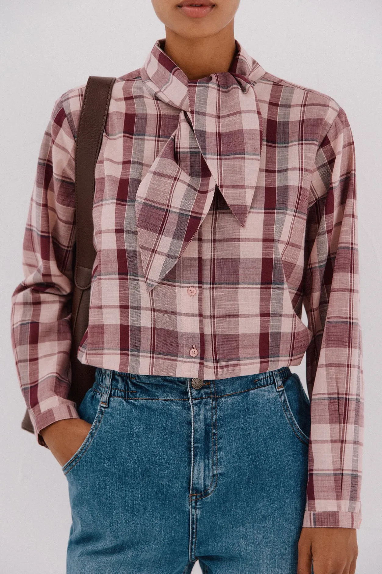 Cortefiel Blusa cuadros lazada Multicolor New