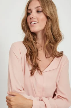 Vila Blusa de manga larga Rosa Best