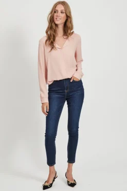 Vila Blusa de manga larga Rosa Best