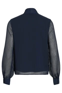 Vila Blusa de manga larga Azul marino Outlet