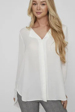 Vila Blusa de manga larga Blanco Online